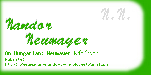 nandor neumayer business card